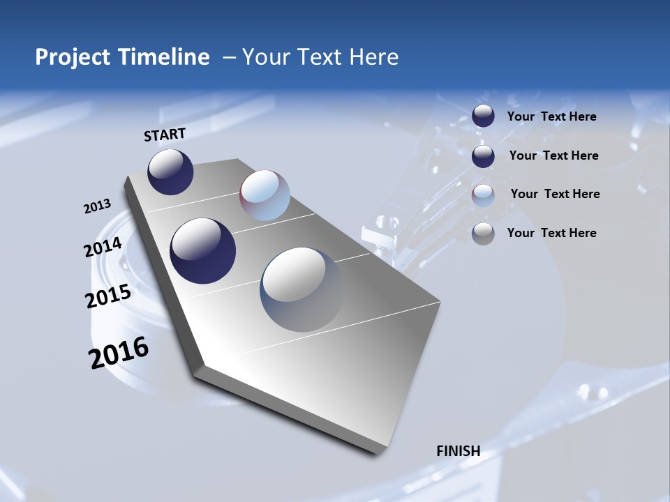 A Hard Drive With A Key On Top Of It PowerPoint Template