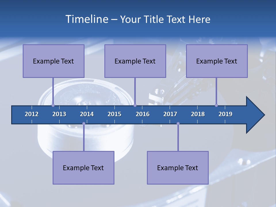 A Hard Drive With A Key On Top Of It PowerPoint Template