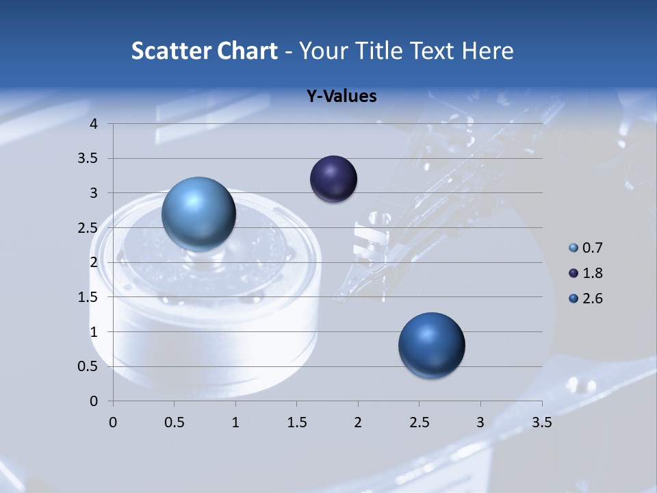 A Hard Drive With A Key On Top Of It PowerPoint Template