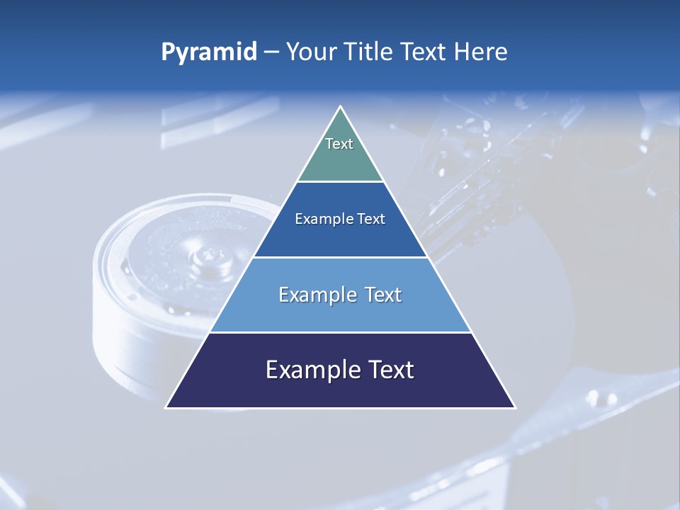 A Hard Drive With A Key On Top Of It PowerPoint Template