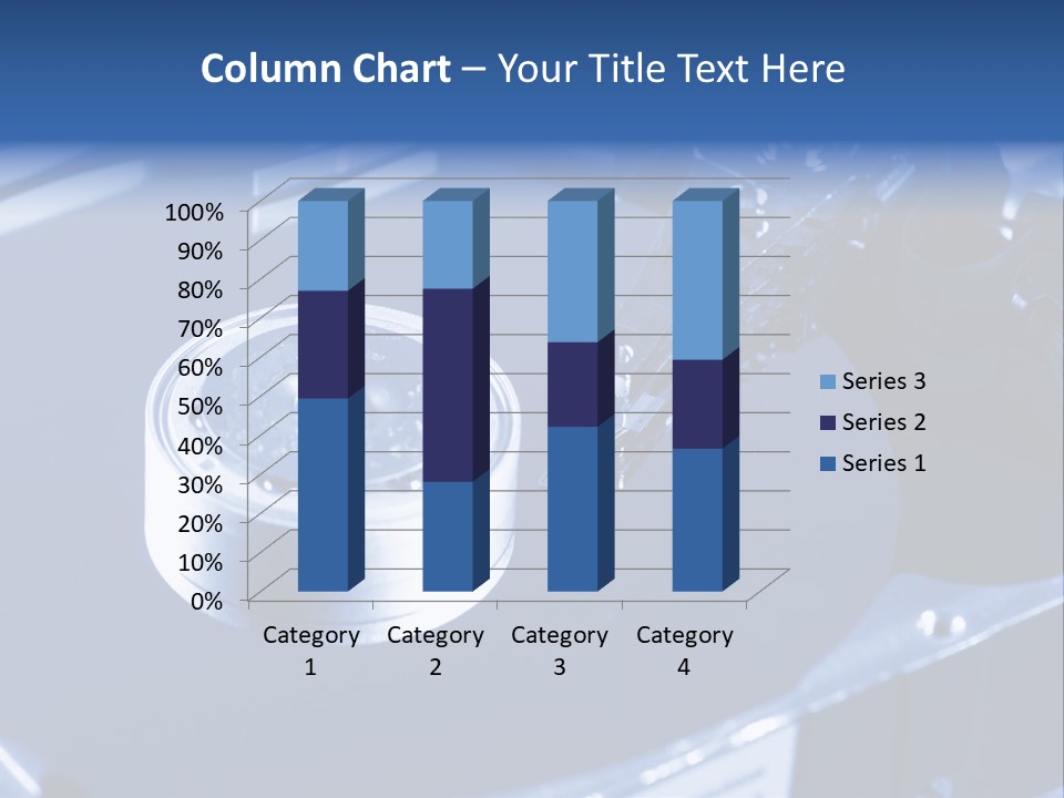 A Hard Drive With A Key On Top Of It PowerPoint Template