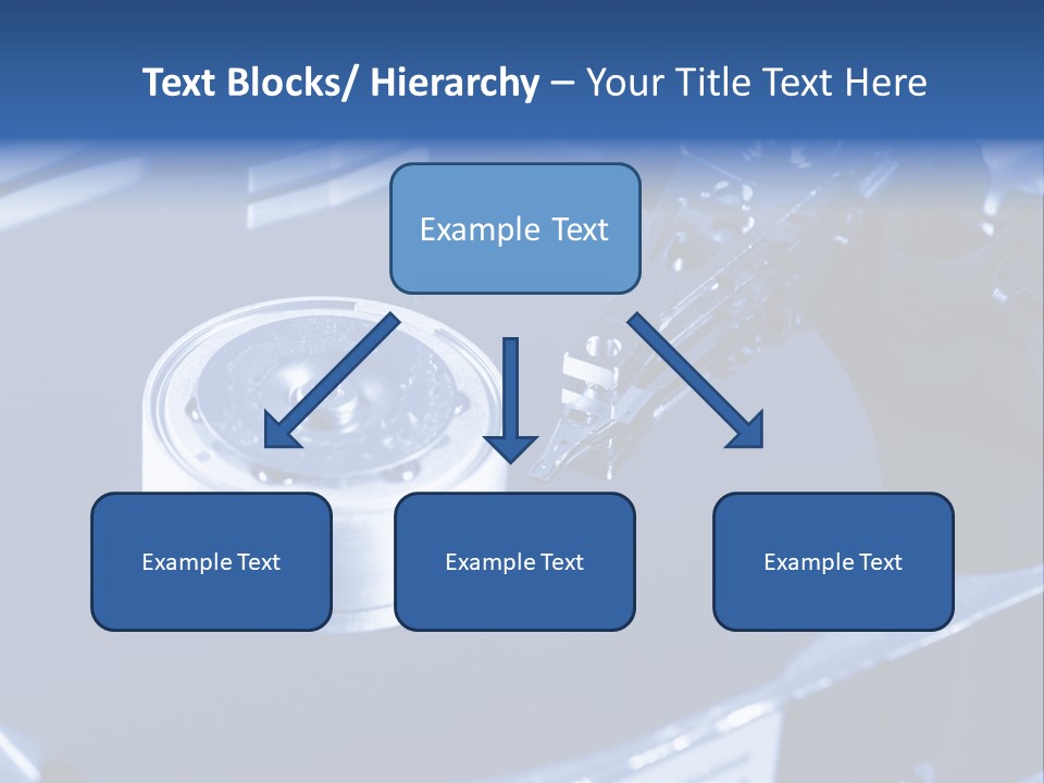 A Hard Drive With A Key On Top Of It PowerPoint Template