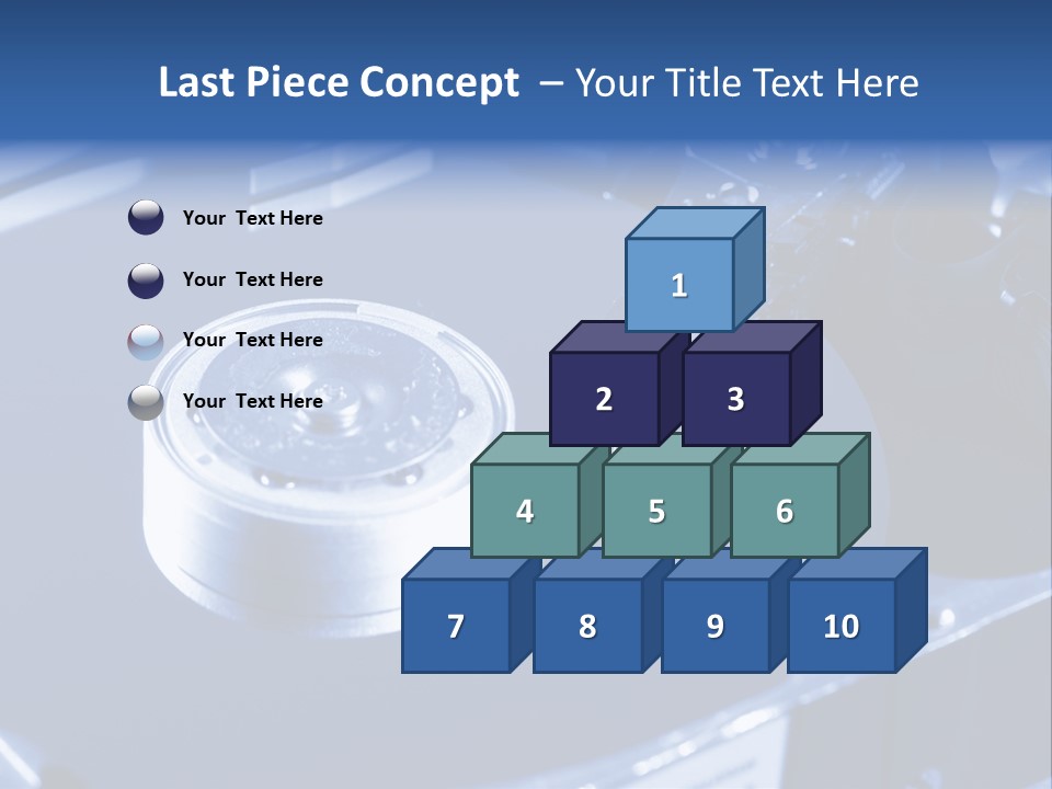A Hard Drive With A Key On Top Of It PowerPoint Template