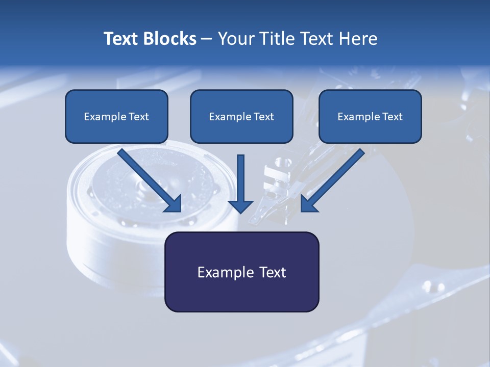 A Hard Drive With A Key On Top Of It PowerPoint Template