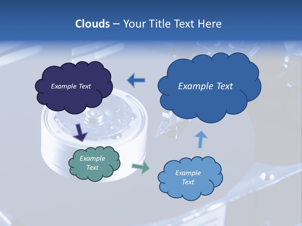 A Hard Drive With A Key On Top Of It PowerPoint Template