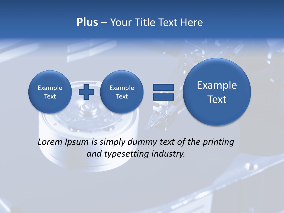 A Hard Drive With A Key On Top Of It PowerPoint Template