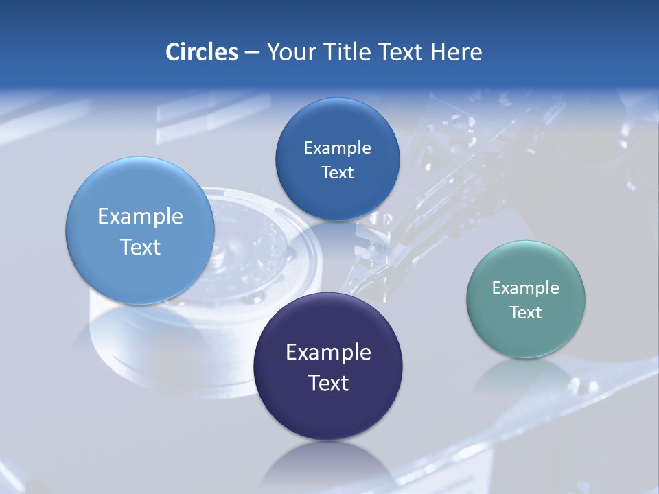 A Hard Drive With A Key On Top Of It PowerPoint Template