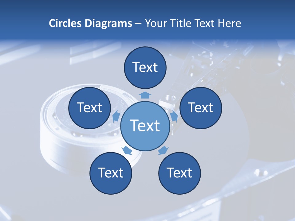 A Hard Drive With A Key On Top Of It PowerPoint Template