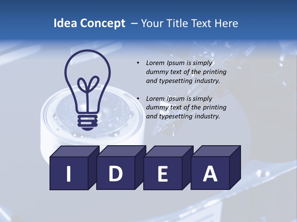 A Hard Drive With A Key On Top Of It PowerPoint Template