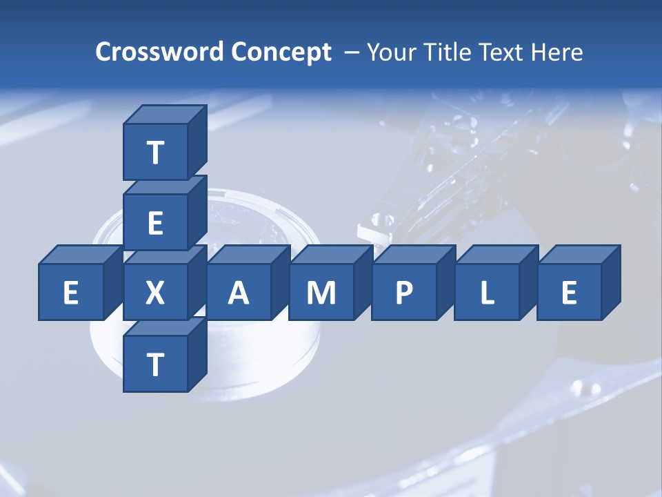 A Hard Drive With A Key On Top Of It PowerPoint Template