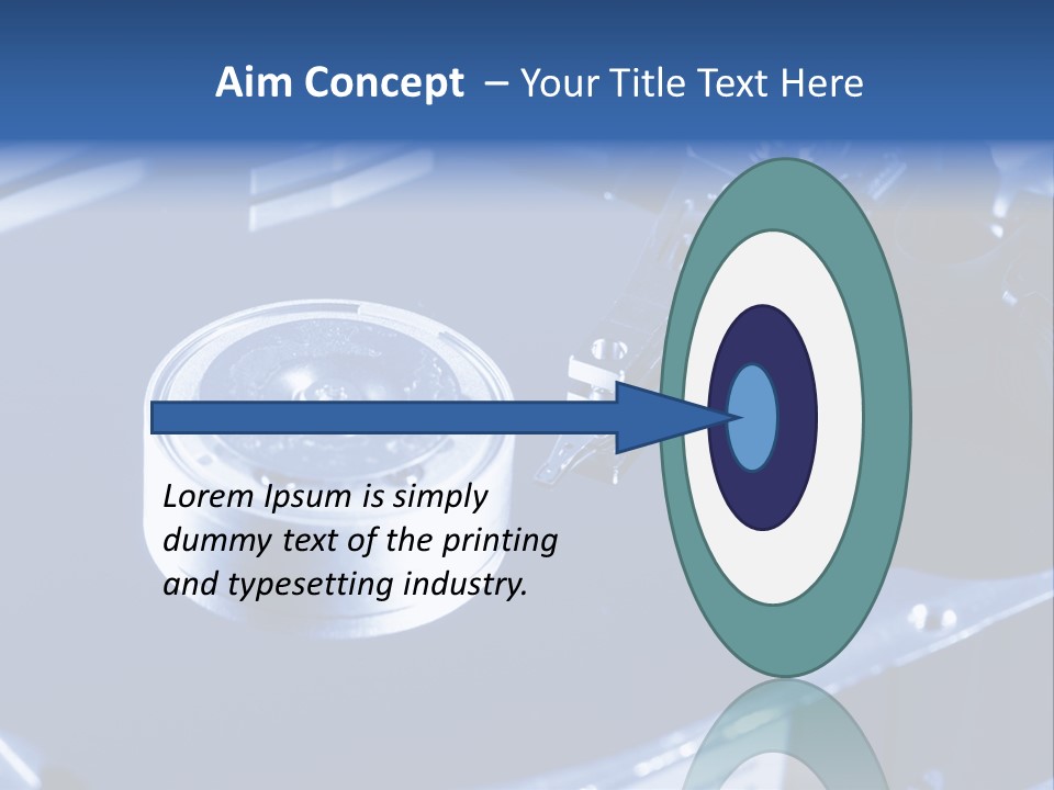 A Hard Drive With A Key On Top Of It PowerPoint Template