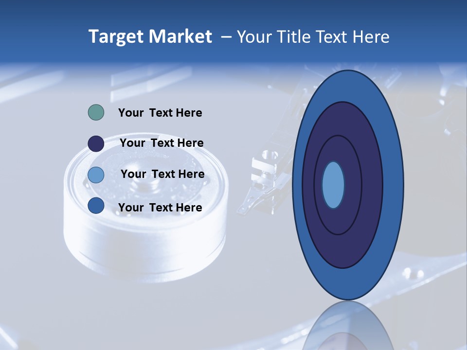 A Hard Drive With A Key On Top Of It PowerPoint Template