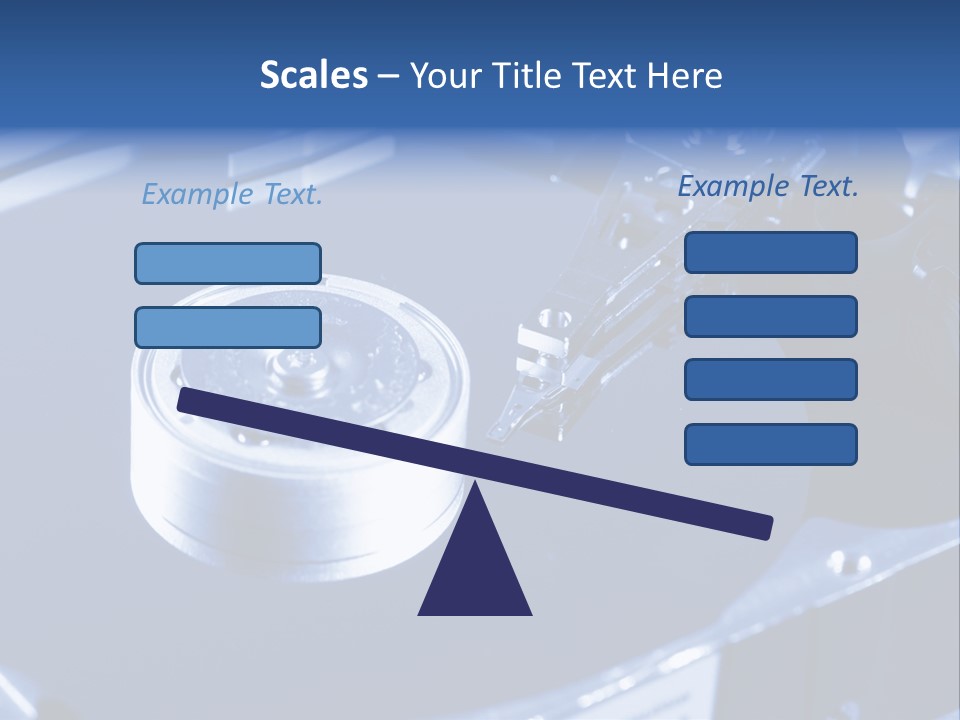 A Hard Drive With A Key On Top Of It PowerPoint Template
