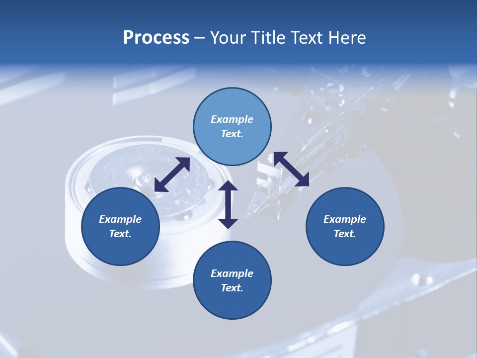 A Hard Drive With A Key On Top Of It PowerPoint Template