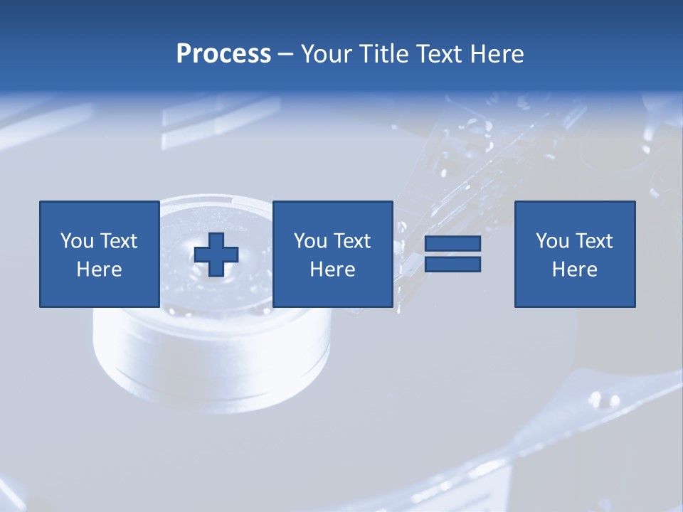 A Hard Drive With A Key On Top Of It PowerPoint Template