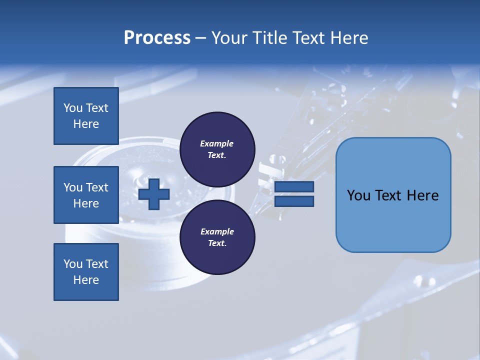 A Hard Drive With A Key On Top Of It PowerPoint Template