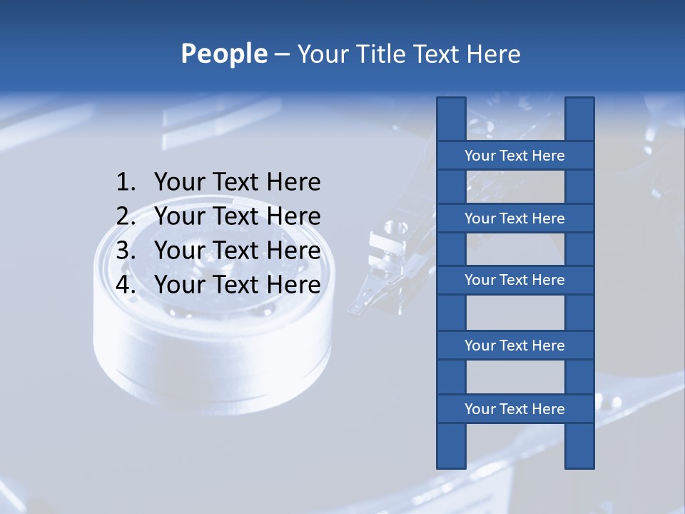 A Hard Drive With A Key On Top Of It PowerPoint Template