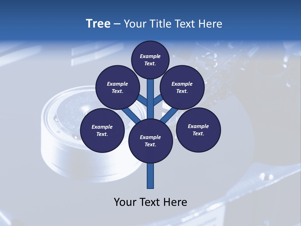 A Hard Drive With A Key On Top Of It PowerPoint Template
