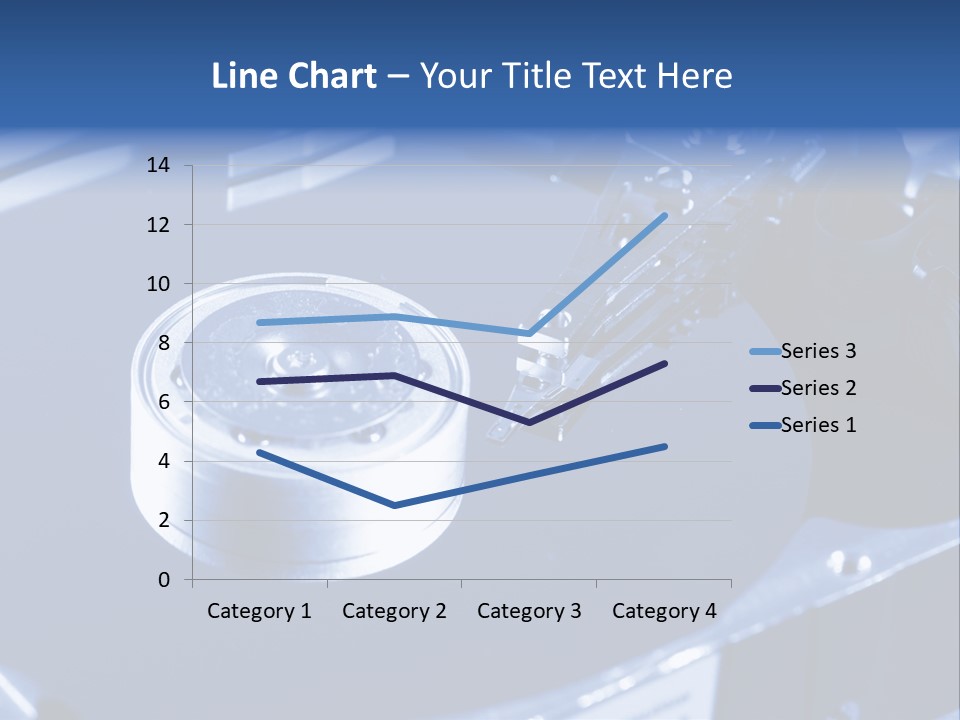 A Hard Drive With A Key On Top Of It PowerPoint Template