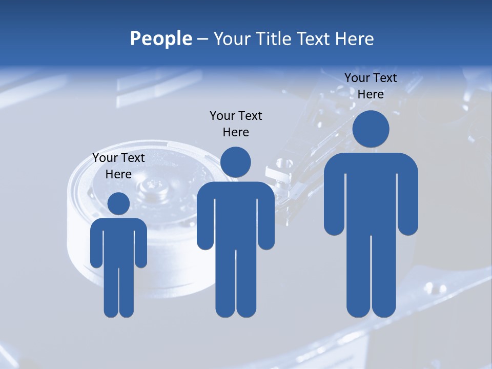 A Hard Drive With A Key On Top Of It PowerPoint Template