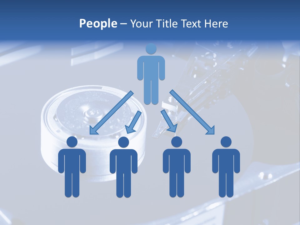 A Hard Drive With A Key On Top Of It PowerPoint Template