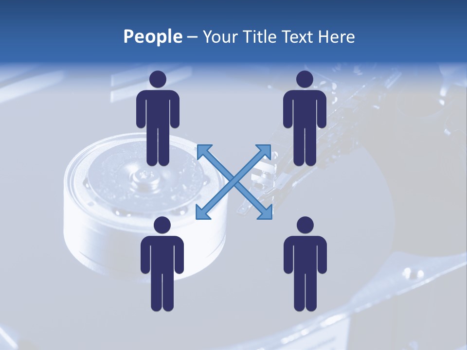 A Hard Drive With A Key On Top Of It PowerPoint Template