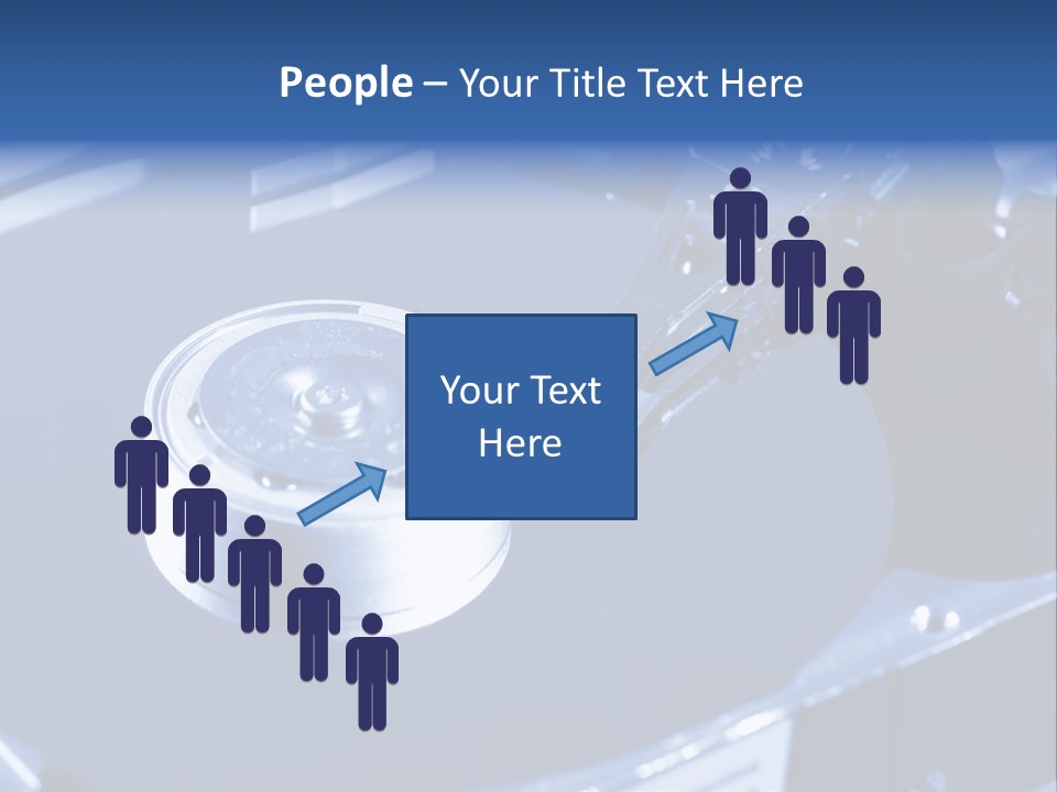 A Hard Drive With A Key On Top Of It PowerPoint Template