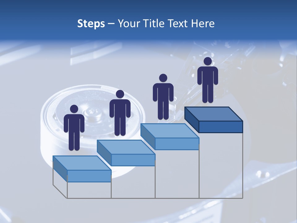 A Hard Drive With A Key On Top Of It PowerPoint Template