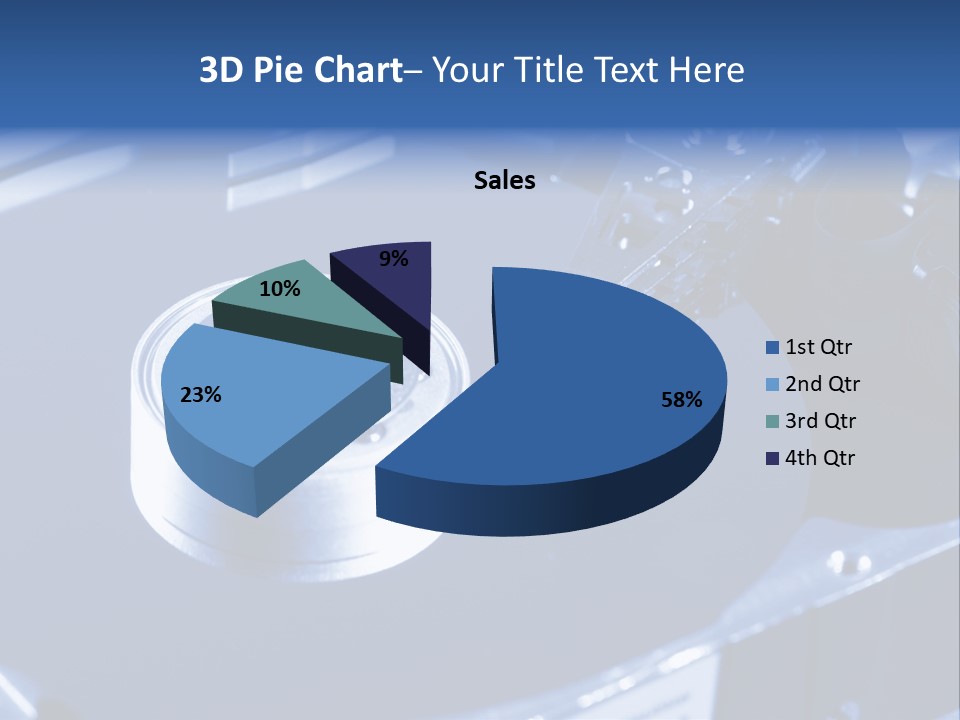 A Hard Drive With A Key On Top Of It PowerPoint Template