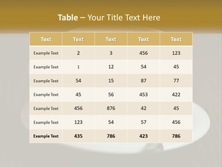 A Cup Of Coffee On A Saucer On A Wooden Table PowerPoint Template
