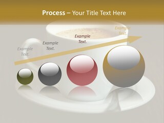 A Cup Of Coffee On A Saucer On A Wooden Table PowerPoint Template