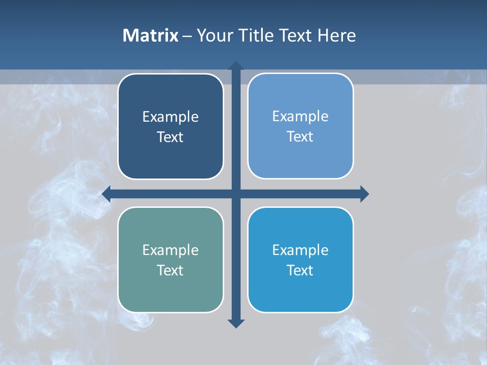 A Blue Smoke Frame On A Black Background PowerPoint Template