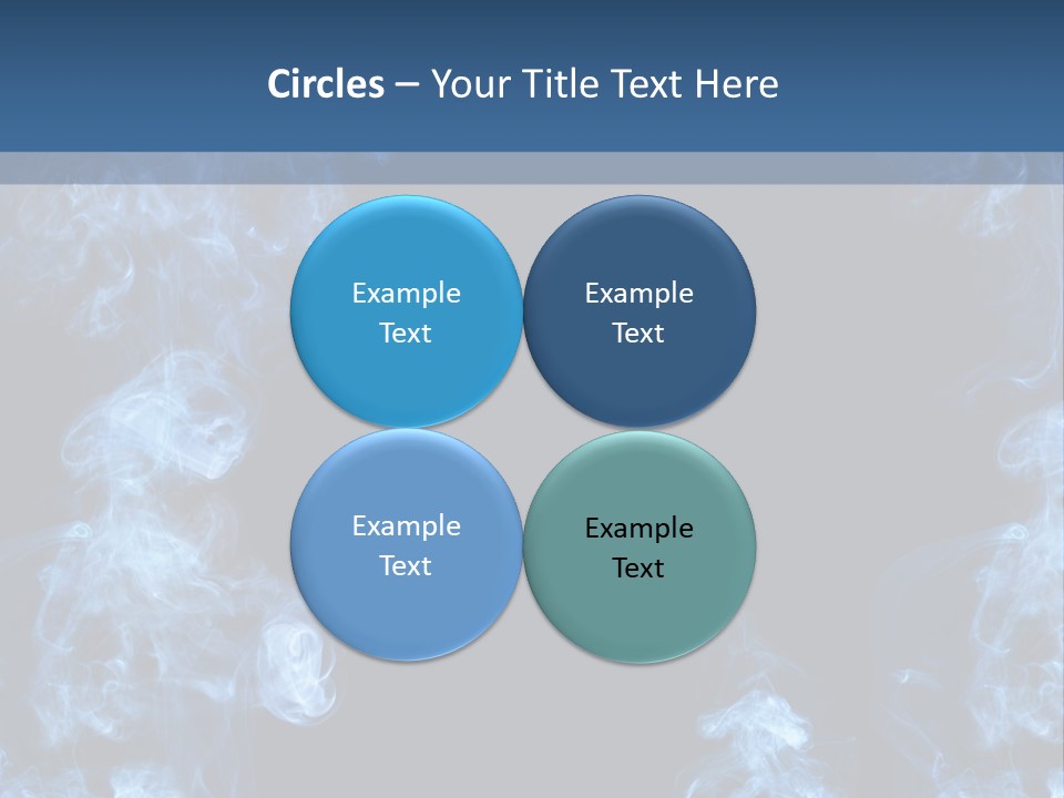 A Blue Smoke Frame On A Black Background PowerPoint Template
