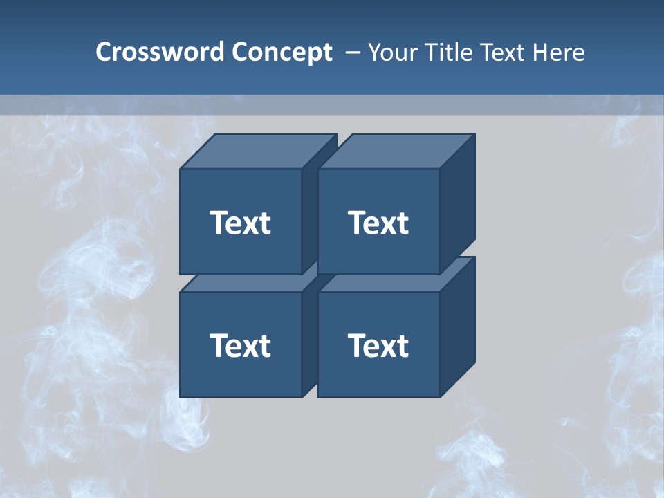 A Blue Smoke Frame On A Black Background PowerPoint Template