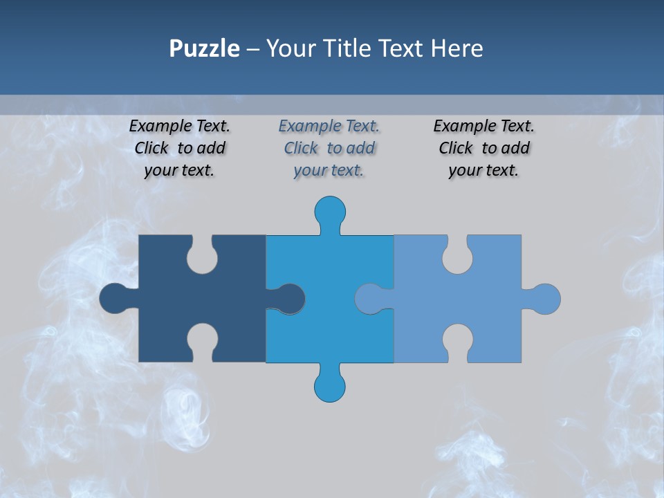 A Blue Smoke Frame On A Black Background PowerPoint Template