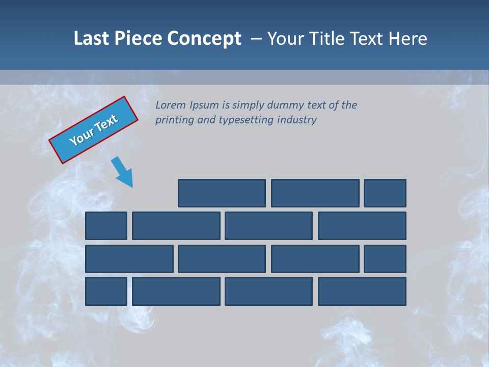 A Blue Smoke Frame On A Black Background PowerPoint Template