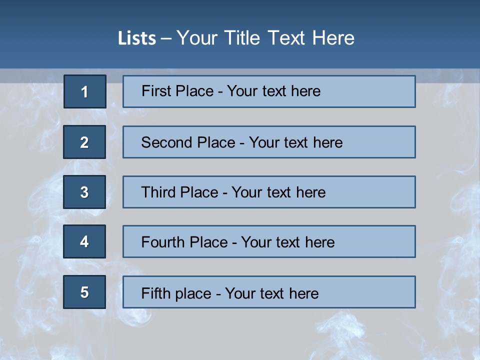 A Blue Smoke Frame On A Black Background PowerPoint Template