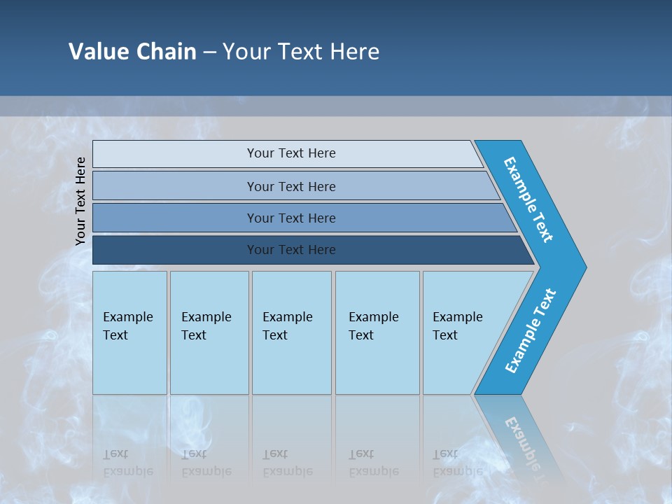 A Blue Smoke Frame On A Black Background PowerPoint Template