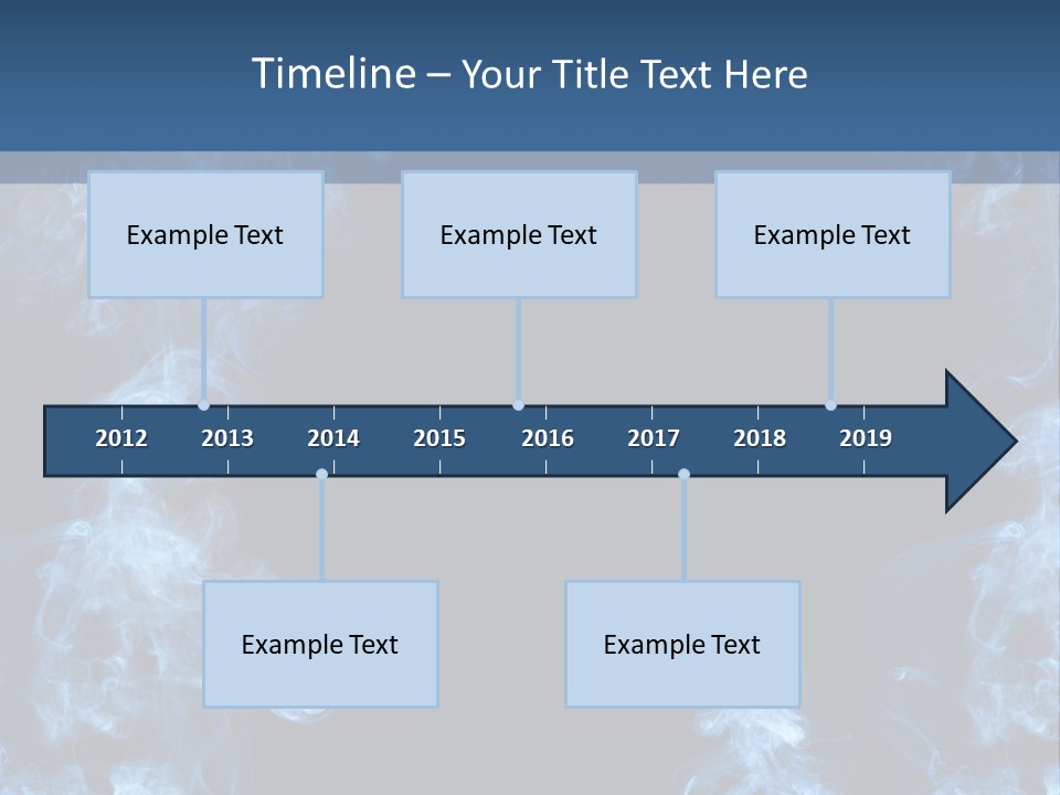 A Blue Smoke Frame On A Black Background PowerPoint Template