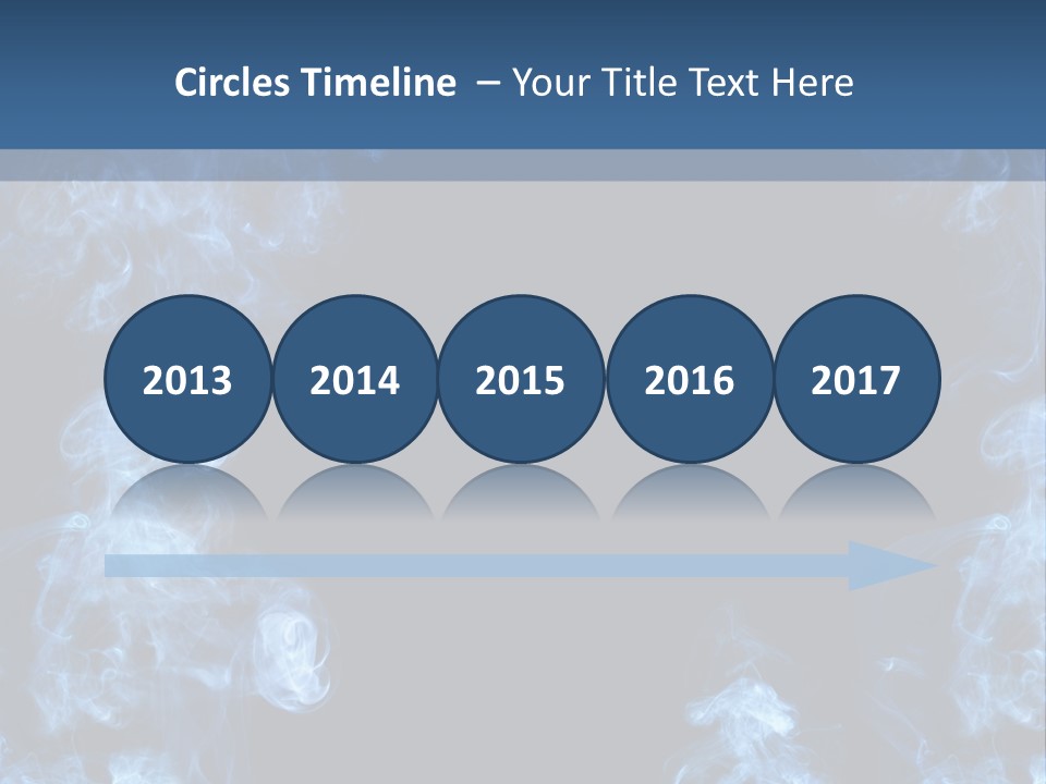 A Blue Smoke Frame On A Black Background PowerPoint Template