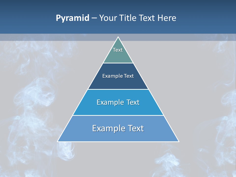A Blue Smoke Frame On A Black Background PowerPoint Template