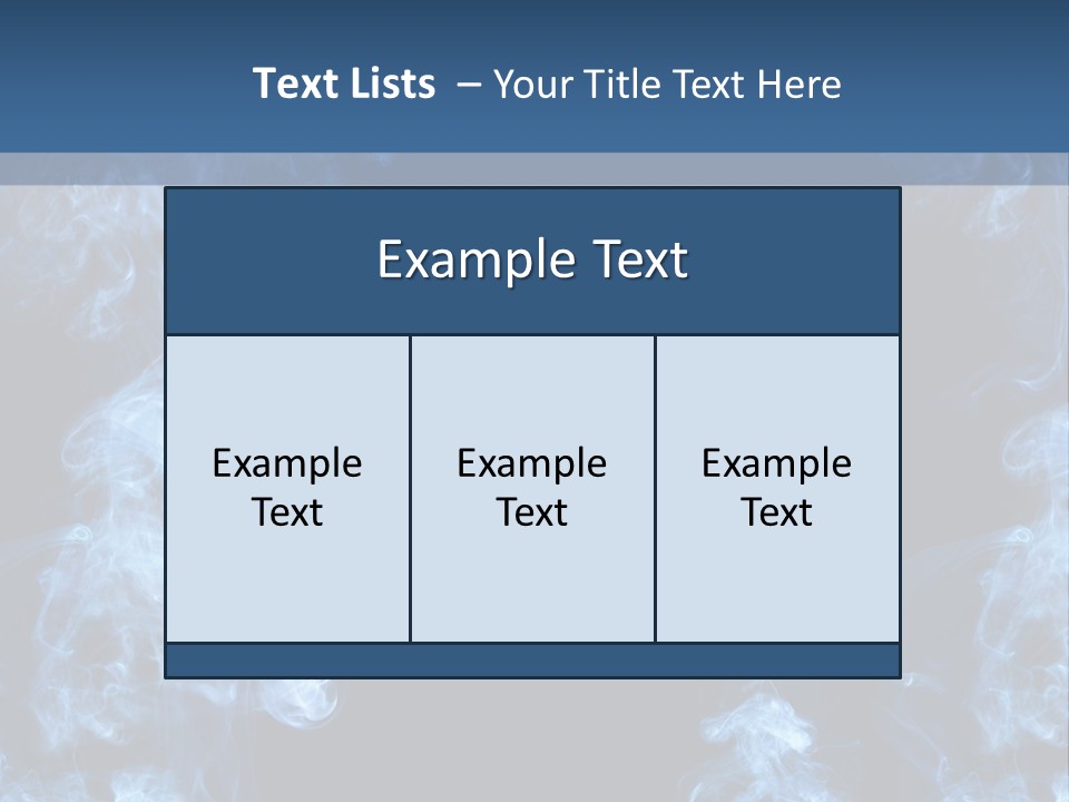 A Blue Smoke Frame On A Black Background PowerPoint Template
