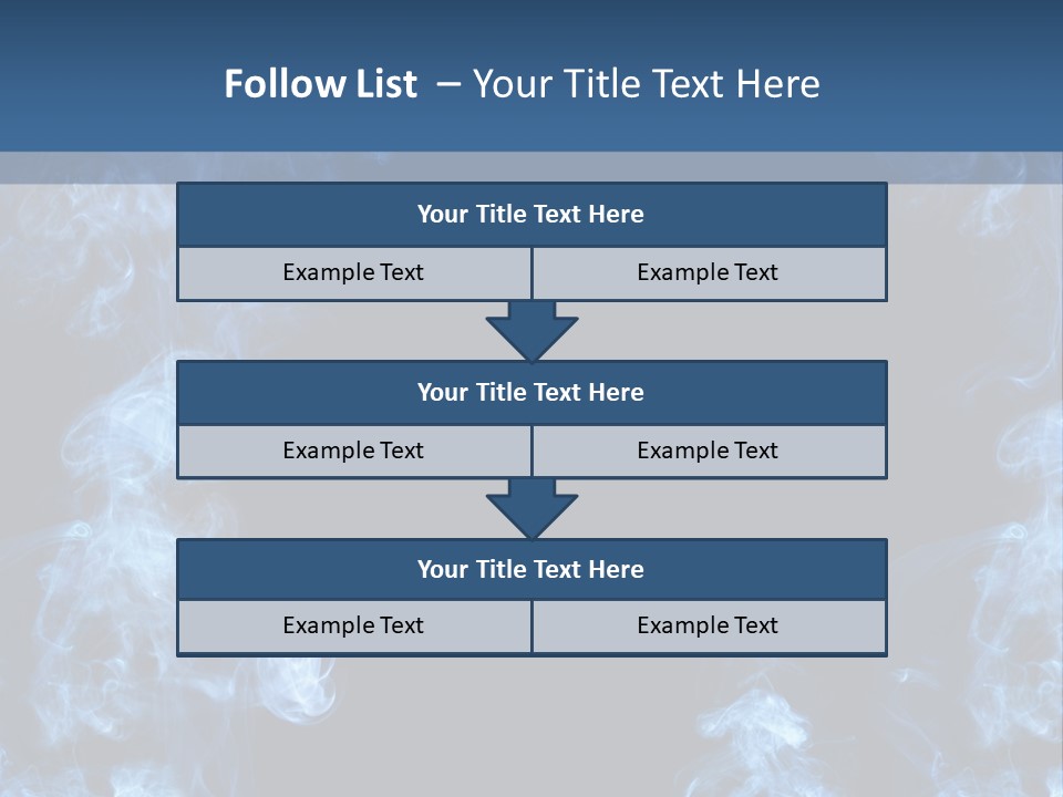 A Blue Smoke Frame On A Black Background PowerPoint Template