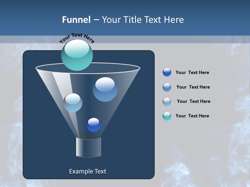 A Blue Smoke Frame On A Black Background PowerPoint Template