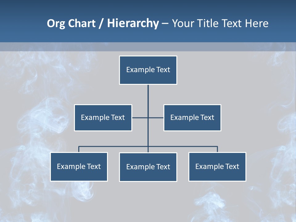 A Blue Smoke Frame On A Black Background PowerPoint Template