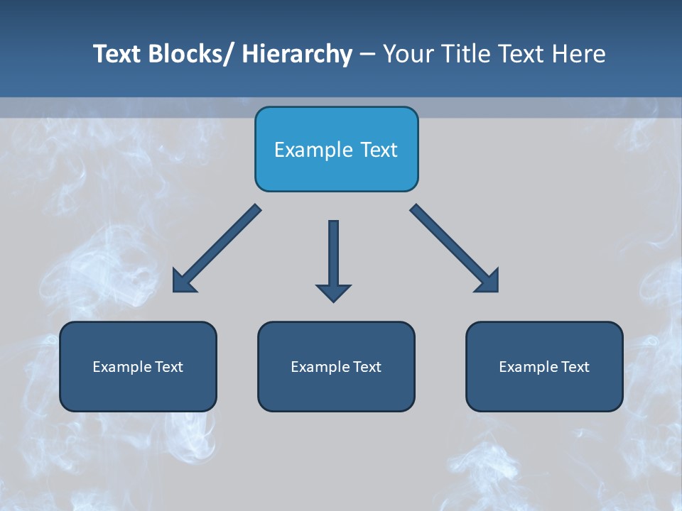 A Blue Smoke Frame On A Black Background PowerPoint Template