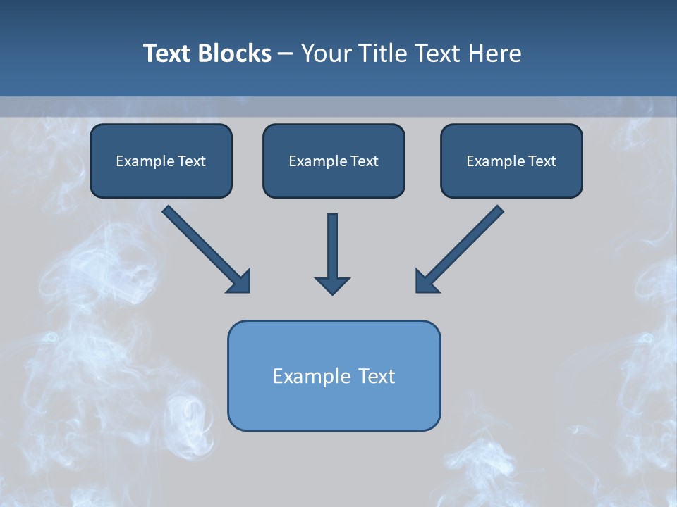 A Blue Smoke Frame On A Black Background PowerPoint Template