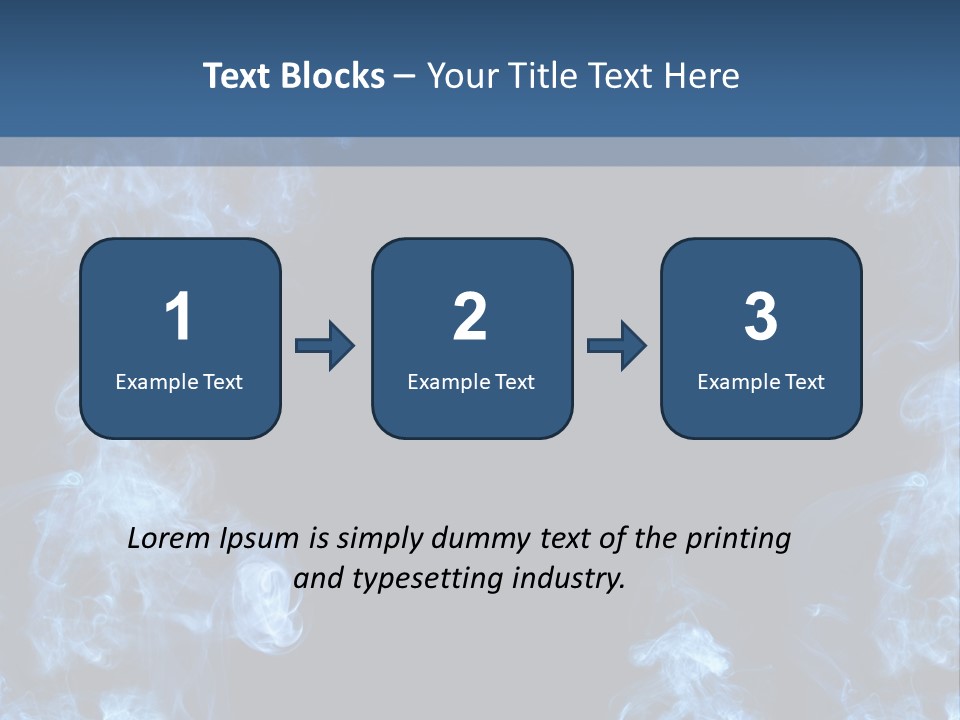 A Blue Smoke Frame On A Black Background PowerPoint Template