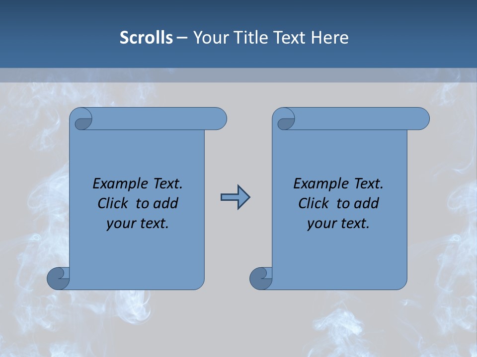 A Blue Smoke Frame On A Black Background PowerPoint Template
