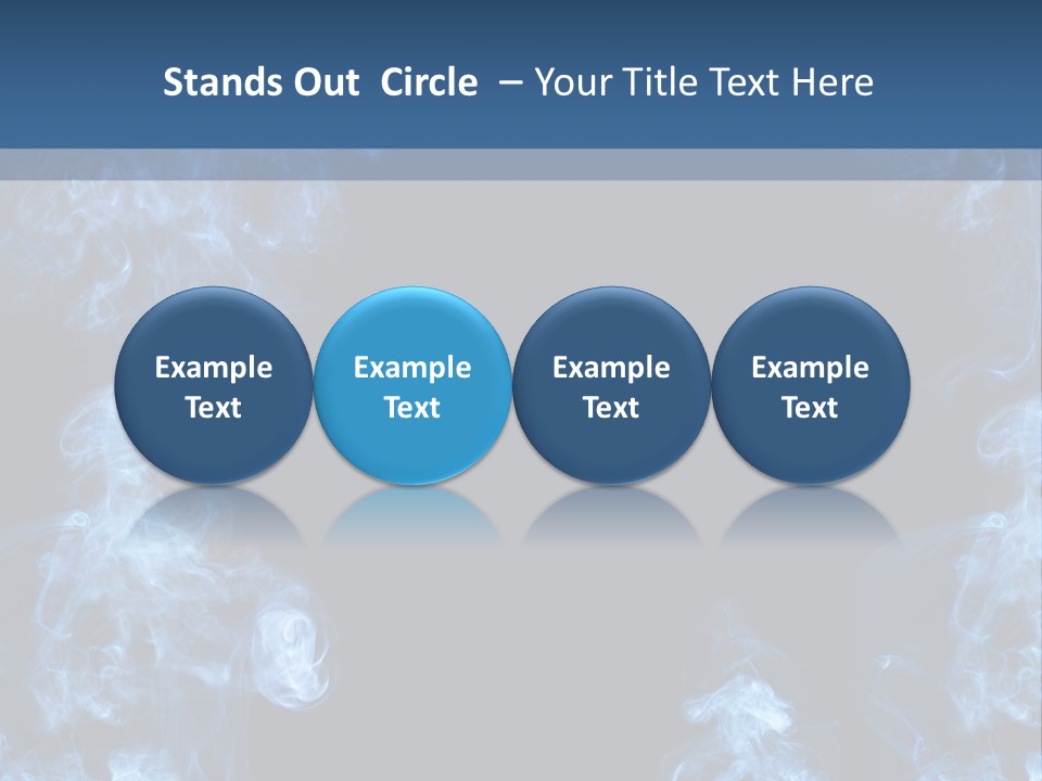 A Blue Smoke Frame On A Black Background PowerPoint Template